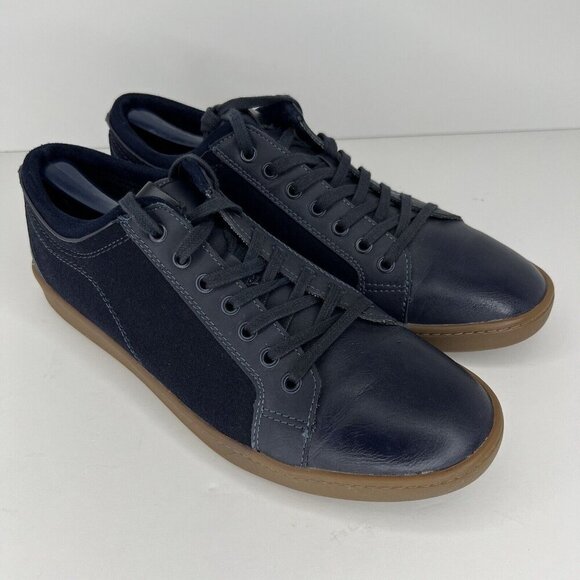 ALDO Casual Two-Tone Navy Suede and Faux Leather Premium Loafers Mens Size 12